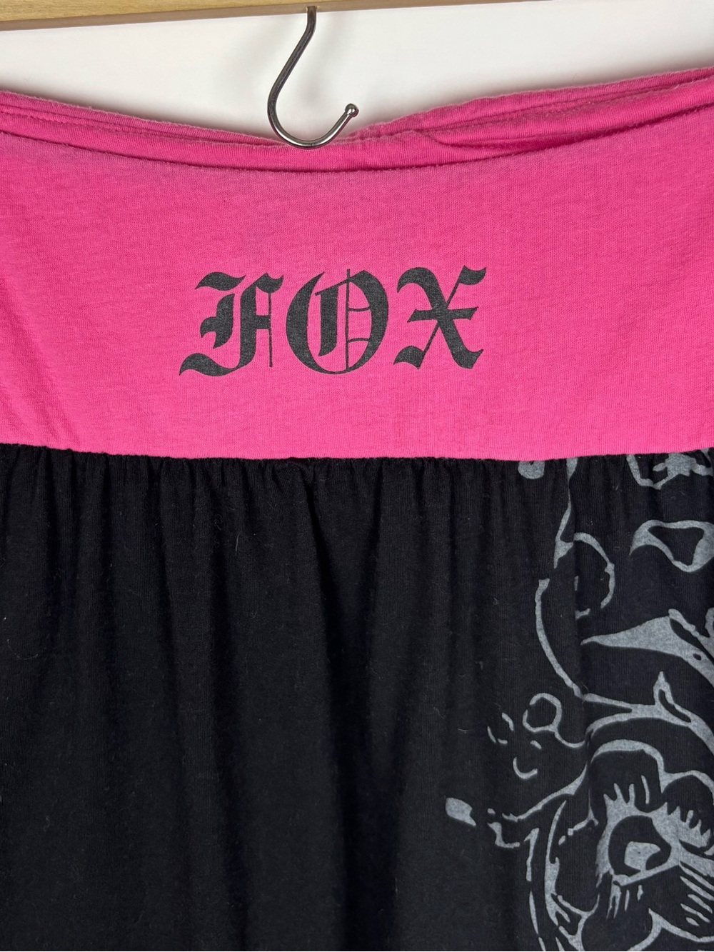 Fox Dress Size Small Strapless Babydoll Mini Pink Black Y2K Streetwear Racing - Picture 5 of 8